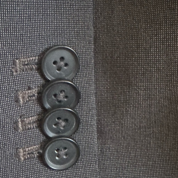 AEO 2010 Classic Gray Hopsack Weave Casual Blazer Contrast Lining Women's Small - Picture 13 of 15